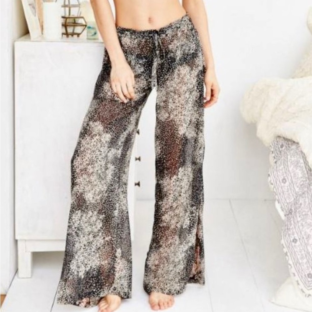 NWOT Band Of Gypsies Chiffon Floral Wide-Leg Pant Size S